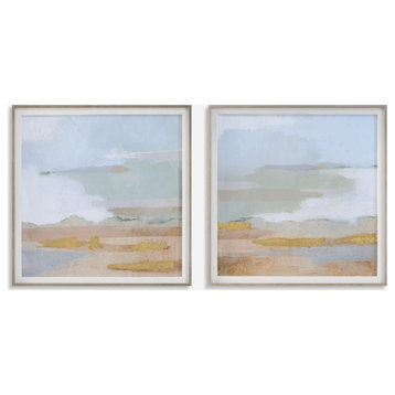 Uttermost Abstract Coastline Framed Prints, S/2