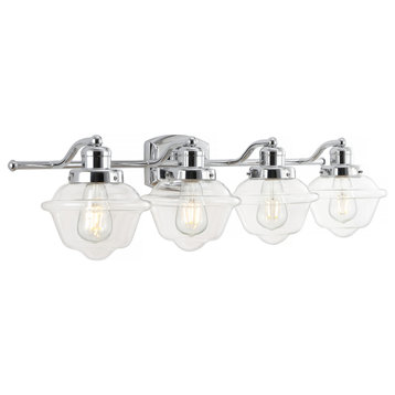Orleans Iron LED Vanity Light, Chrome, 4 Bulb