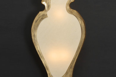 Gold Pottery Inspired Wall Sconce