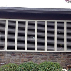 Outdoor Kitchen Operable Louver Shutters - Exterior Shutters