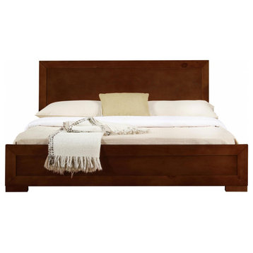 Walnut Wood King Platform Bed