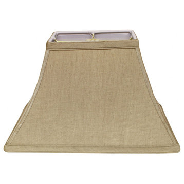 16" Pale Brown Rectangle Bell No Slub Lampshade