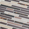 12"x12" Peel and Stick Backsplash Wall Tile, Long Marble Design, Set of 10