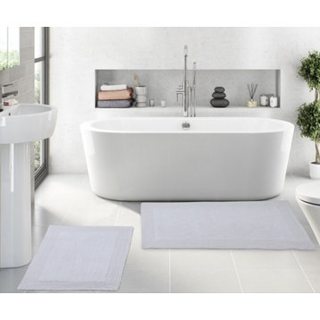 Luxury Collection Reversible Bath Rug Set, 2 Piece Set, White