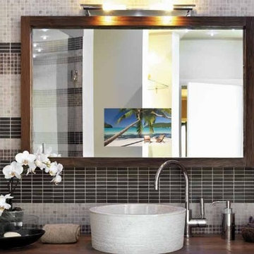 Mirror TV on the wall -Smart mirror technology-