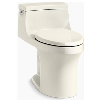 Kohler San Souci 1-Piece Elongated 1.28 GPF Toilet w/ Left-Hand Lever, Biscuit