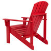Shine Company 4626Cr Mid-Century Modern Adirondack Chair, Chili Red