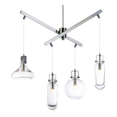 ET2 E24304 Kem 4 Light 24-3/4"W Chandelier - Polished Chrome