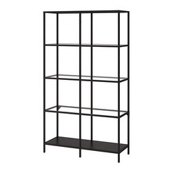VITTSJ&Ouml; &Eacute;tag&egrave;re, brun noir, verre - Display And Wall Shelves 