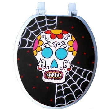 Day Of The Dead Hand Painted Toilet Seat, Elongated
