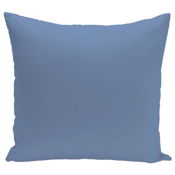 Solid Outdoor Pillow, Cornflower, 18"x18"