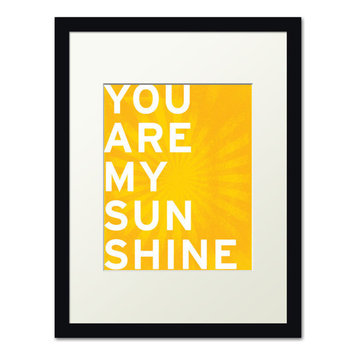 You Are My Sunshine, black frame (sunshine yellow)