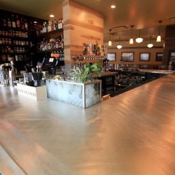 Pewter Bar top at Oliver's Public House