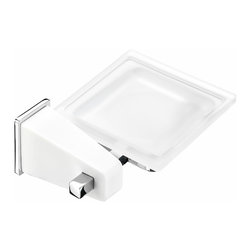 Secret Bath. Soap dish holder. Chrome-White. Dana collection - Soap Dishes & Holders