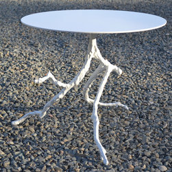 blankblank: Limb Side Table by Rob Zinn, White over Bronze - Side Tables And End Tables