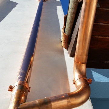 5 inch Half Round (Seamless) Copper With Circles and Shanks, Agoura Hills