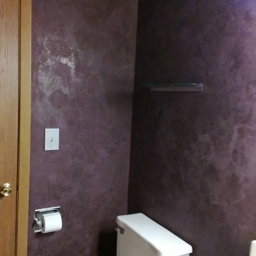 Venetian plaster in bathroom