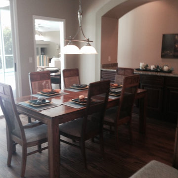 BEFORE. Even though the table was set, the dining room just lacked interest.