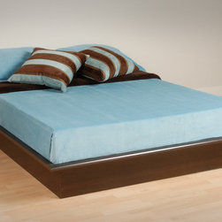 Prepac Modern Platform Bed in Espresso - Platform Beds