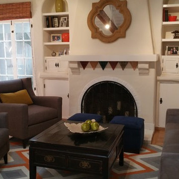 Tight Back Chairs Around Mod Fireplace | The Sofa Company