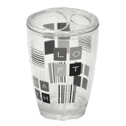 Evideco - Peace And Loft Clear Toothbrush Holder Stand for Bathroom Vanity Countertop - Toothbrush Holders