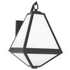 Crystorama GLA-9722-OP-BC 2 Light Outdoor Wall Mount in Black Charcoal