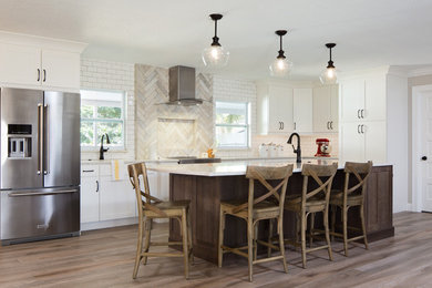 This is an example of a transitional kitchen in Jacksonville.