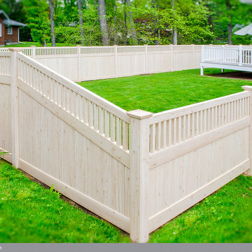 Eastern White Cedar PVC Vinyl Wood Grain Fencing from Illusions