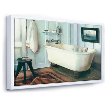 Designart Oldfashioned Bathroom Ii Bathroom Print Canvas Art, White, 46x36