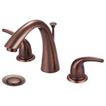 Olympia Faucets - Accent Two Handle Widespread Bathroom Sink Faucet, Oil Rubbed Bronze - The Accent Two Handle Widespread Bathroom Sink Faucet features: