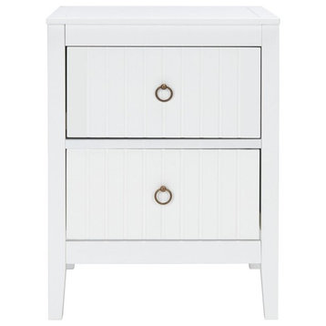 Tegan 2 Drawer Nighstand White Safavieh