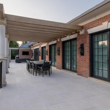 Luxury Landscape and Hardscape Design | Poolside Pavilion, Sports Court & Custom