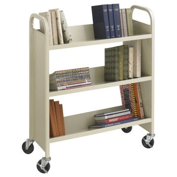 Safco 3 Shelf Book Cart in Sand