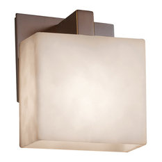 Clouds Modular 1-Light Wall Sconce, Rectangle, Dark Bronze, Clouds Shade