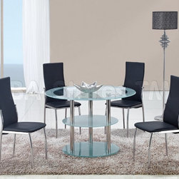 Modern 5 PC Dining Set with Black Chairs - Dining Sets