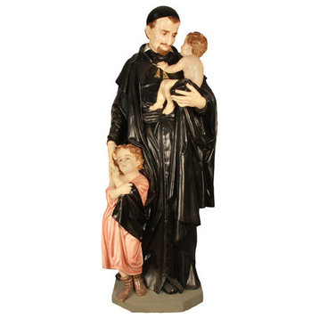 St. Vincent Depaul 61"H Religious Sculpture