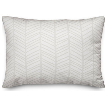 White Chevron Lines 14x20 Indoor/Outdoor Pillow