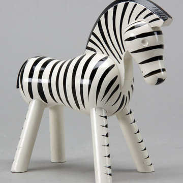 Danish Mid-Century Modern Kay Bojesen Zebra Wood Animal Toy