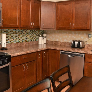 Knox, IN. BaileyTown USA Maple Espresso, Drastic Before and After Kitchen