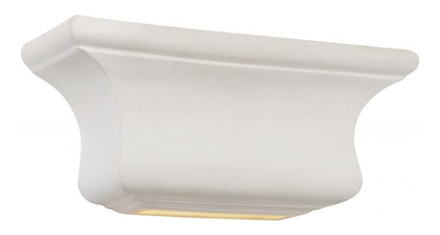 One Light White Ceramic Paintable Wall Contemporary One Light White Ceramic Paintable Wall