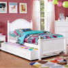 Furniture of America Poppy Transitional Wood Full Panel Kids Bed in White