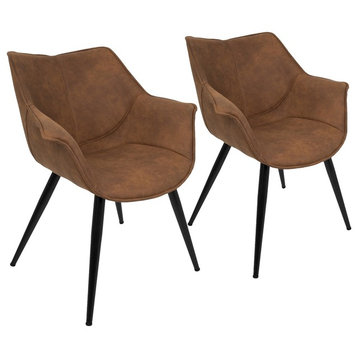 Lumisource Wrangler Accent Chair, Set of 2, Rust