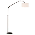 HOMEGLAM - Aero Retractable Arch Floor Lamp, Dark Bronze - HOMWGLAM Design, the Aero floor lamp features retractable arch with 18" drum shade and light diffuser, another HOMEGLAM creative lighting design solution best for your living style.