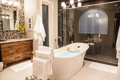 Inspiration for a contemporary bathroom remodel in Other