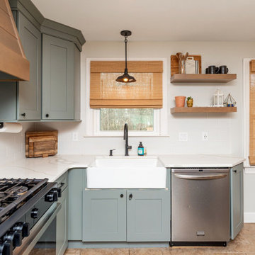 Sage Green Farmhouse Kitchen