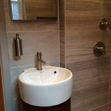Current project Deadline Labor Day wknd Small Space Big Shower