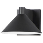 Maxim - Maxim Conoid LED Conoid Medium LED Outdoor Wall Sconce 86141BK - Black - Aluminum cone shades suspend from a die cast aluminum frame that conform to the same angle. Available in Aluminum or Black finish, this clean outdoor fixture has visual interest with its simple design elements.