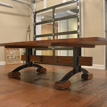 The Industrial Farmhouse Rustic Minimalist Conference / Dining Table