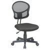 Seat Height Adjustable Nylon Office Desk Chair, Black
