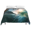 Photography - Beach - Waves - Palm Trees - Ocean Comforters - Queen: 88  x 88